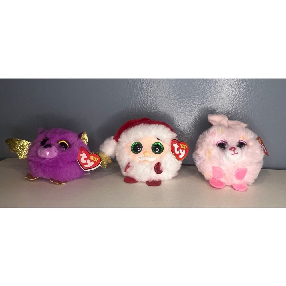 Bundle of 3 Ty Beanie Balls